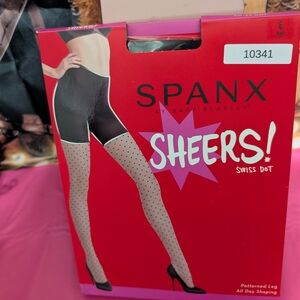 SPANX Sheers Swiss Dot Black Tights